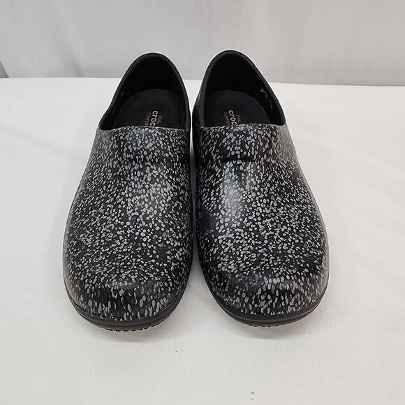 Crocs Size 9 Women's Nurse  Neria Pro II Slip On Clog Black W/ Speckle Dots I - Picture 3 of 10